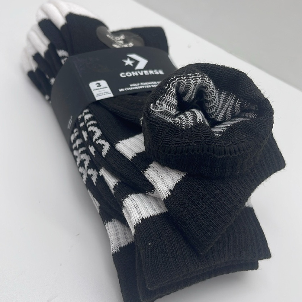 CONVERSE WMNS 3 pairs set HALF CUSHION CREW SOCKS 
NWT sizes: W4-10 - Picture 8 of 16